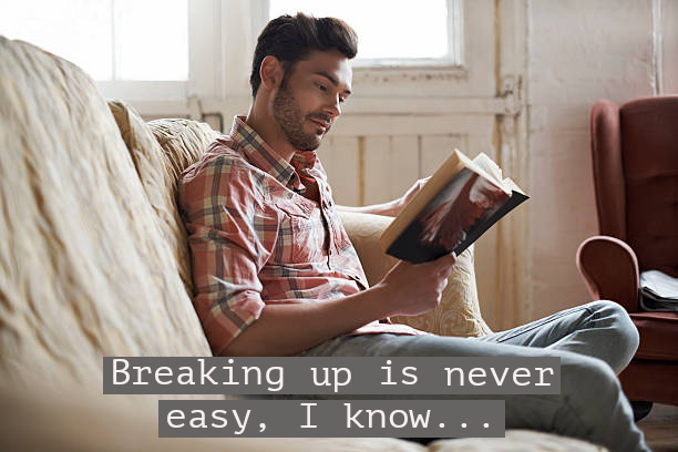 Photo showing a man reading and considering the reasons why he should abandon the book.